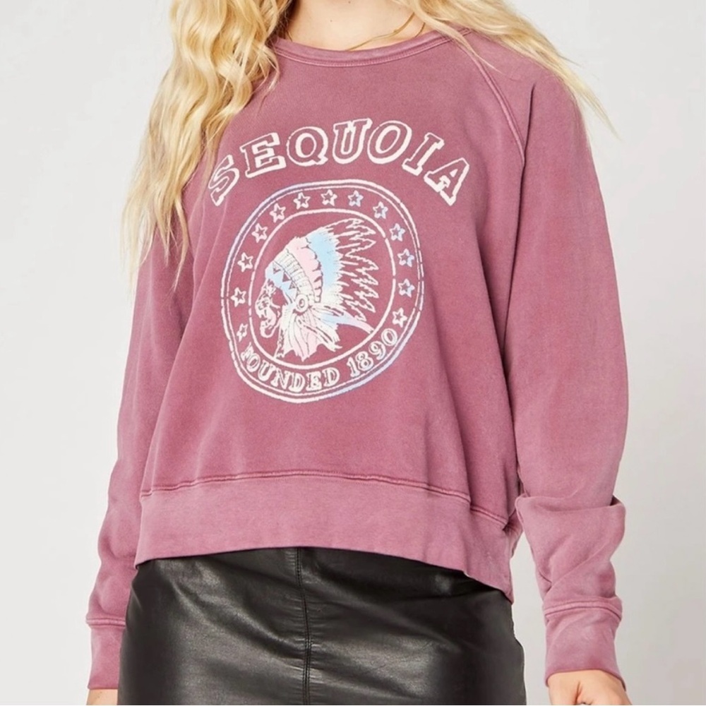 Daydreamer Washed Pink‎ Sequoia Crewneck Sweatshirt Cozy Comfort Nature L